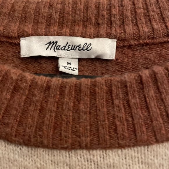 M Madewell Colorblock Payton Pullover Sweater in Coziest Yarn - Picture 2 of 3